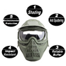 Airsoft Full Face Mask with Plastic Lens in Green