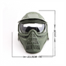 Airsoft Full Face Mask with Plastic Lens in Green