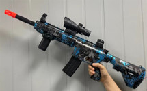 Gel Ball Blaster M416K Full Auto Rechargeable in Graffiti Blue & Black