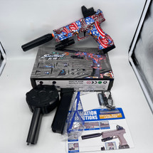 Gel Ball Blaster GCock 1 Fully Auto Rechargeable in Stars & Stripes