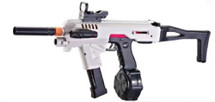 Gel Ball Blaster Carbine Full Auto Rechargeable Battery in White