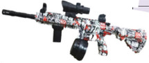 Gel Ball Blaster M416K Full Auto Drum Mag in Red Graffiti