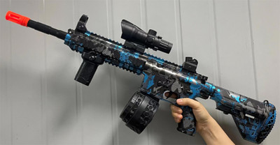 Gel Ball Blaster M416K Full Auto Drum Mag in Black & Blue