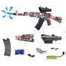 Gel Ball Blaster AK47 Fully Automatic Rechargeable in Red Graffiti