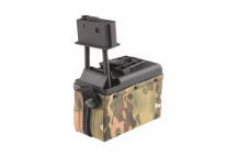 A&K - Box Magazine for M249 Replicas 1500 BB Capacity in Multi Cam