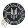 UK SPECIAL AIR SERVICE PVC PATCH GREY ON BLACK (UKSF-GREY)