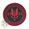 UK SPECIAL AIR SERVICE PVC PATCH RED ON BLACK (UKSF-RED)