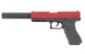 Shell Ejecting Toy Pistol With Foam Bullets in Red
