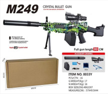 Gel Ball Blaster M249 Fully Automatic Rechargeable in Green & Black