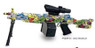 Gel Ball Blaster M249 Fully Automatic Rechargeable in Comic Art Work