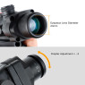 Skirmish Tactical - 3.5x35 ACOG Style Tactical Rifle Scope With Real optic Fibre Red illumination 