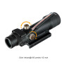 Skirmish Tactical - 3.5x35 ACOG Style Tactical Rifle Scope With Real optic Fibre Red illumination 