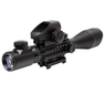 Skirmish Tactical 4-12X50 Rifle Scope Red Dot Combo Holographic 4 Reticle Combat Sight (ST-4-12X50EG-ZUHE-RED)