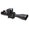 Skirmish Tactical 4-12X50 Rifle Scope Green Dot Combo Holographic 4 Reticle Combat Sight (ST-4-12X50EG-ZUHE-GREEN)