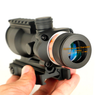 Skirmish Tactical 4X32 Rifle Scope Red Fibre Optic Illuminated Reticle With Top Rail Diopter Adjustment For Hunting (ST-RD-04BZRK)
