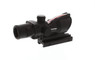 Skirmish Tactical 4x32 Prism Rifle Scope Fibre Optic Illuminated BDC Reticle Diopter Adjustment 