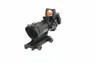 Skirmish Tactical 4x32 Prism Rifle Scope Fibre Optic Illuminated with Red dot