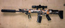 Gel Ball Blaster SCAR Fully Automatic Rechargeable in Orange