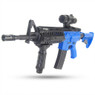 Well D96 M4 Carbine Fully Automatic With Adjustable Stock in Blue, angled front view showing the barrel and foregrip