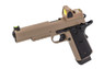 Raven Hi-Capa R14 GBB Pistol with Rails in Desert Tan With BDS Sight