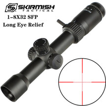 Skirmish Tactical 1-8X32 IR 30MM SFP Glass Etched Reticle Long Eye Relief Scope