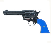 King Arms SAA .45 Peacemaker Gas Black Revolver Blue Grip
