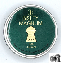 Bisley Magnum Tin of 500 .177 4,5mm Air Rifle Pellets (0010300523)