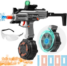 Gel Ball Blaster Uzi with Drum Mag Fully Automatic in Grey