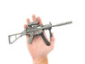 G36 Model Rifle Large Key Ring 32 cm in Silver with Extras (LE015)