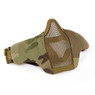 Wosport Half Face WST Steel Mesh Airsoft Mask in MultiCam