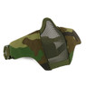 Wosport Half Face WST Steel Mesh Airsoft Mask in Woodland DPM