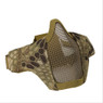 Wosport Half Face WST Steel Mesh Airsoft Mask in Highlander Camo