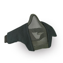 Skirmish Tactical Half Face WST Steel Mesh Airsoft Mask in Gray