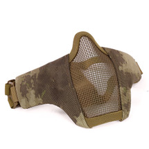 Skirmish Tactical Half Face WST Steel Mesh Airsoft Mask in A-TACS