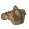 Wosport Half Face WST Steel Mesh Airsoft Mask in nomad camo