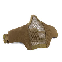 Skirmish Tactical Half Face WST Steel Mesh Airsoft Mask in Tan/Sand