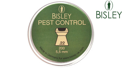 Bisley Pest Control Tin of 200 .22 5,5 Hollow Point Air Rifle Pellets (0009180123)