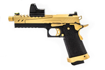 Vorsk HI CAPA 5.1 Split Slide GBB Pistol in Gold with BDS Sight