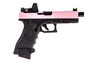 Vorsk EU17 Tactical Gas Blowback Pistol With Sight & Pink Top Slide (VGP-01-17-BDS)
