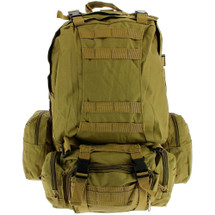 Golan™ 50l 72 Hour Tactical Molle Backpack in Desert Tan