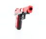 Shell Ejecting Pistol H112C in Red With Silencer (H112C)