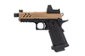 Vorsk Hi-Capa 3.8 Pro GBB Airsoft Pistol in Desert Tan and Black with BDS (VGP-02-35-BDS)