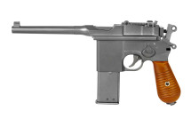 Galaxy G12 Broom Handle Mauser C96 Style pistol in Black - bbguns4less