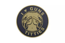 GFT Tactical - I Love Guns Titties Tactical Patch in Tan (GFT-30-010422)
