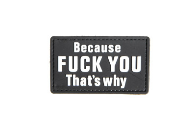 GFT Tactical - Because Fuck You Tactical Patch in Black (GFT-30-027007)