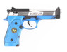 WE - S.T.A.R.S Biohazard Samurai Edge M92 GBB Pistol in Blue and Silver