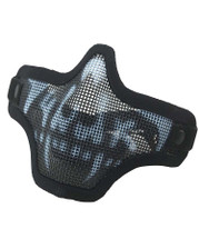 Kombat UK Mesh Lower Half Face Mask with Skull Teeth in Black