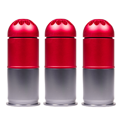 Nuprol 40mm Gas Grenade 120 Round in Red (3 pack) (NSG-120-03-R
