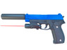 Galaxy G26A P226 Metal Pistol inc Laser Sight & Silencer in Blue
