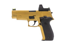 Raven R226 Gas Blowback pistol in Gold with BDS Sight